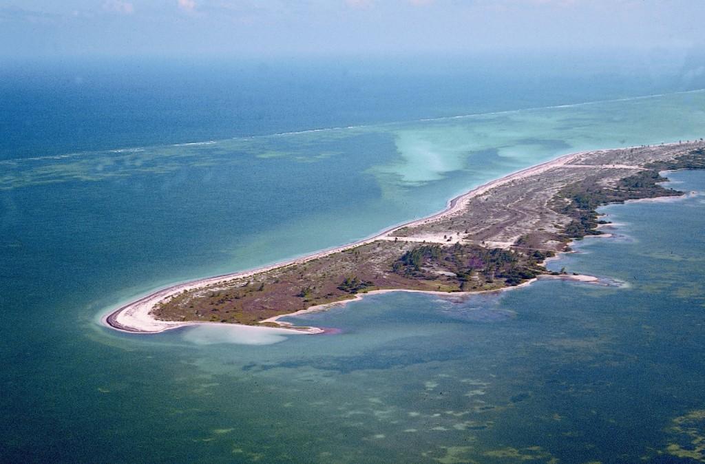 Isla Holbox seen from the sky